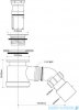 McAlpine Syfon brodzikowy 50'' pokrywa kolorze satyna HC26S-SCB